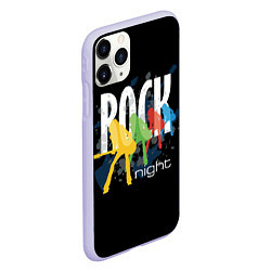Чехол iPhone 11 Pro матовый Rock Night, цвет: 3D-светло-сиреневый — фото 2