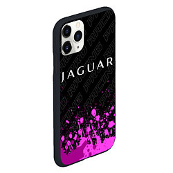 Чехол iPhone 11 Pro матовый Jaguar pro racing: символ сверху, цвет: 3D-черный — фото 2