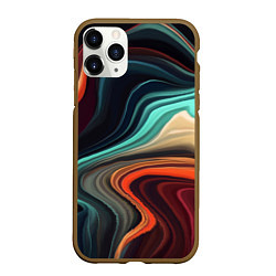 Чехол iPhone 11 Pro матовый Малахитовая, цвет: 3D-коричневый