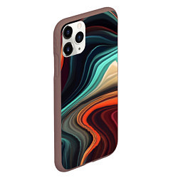 Чехол iPhone 11 Pro матовый Малахитовая, цвет: 3D-коричневый — фото 2