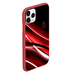 Чехол iPhone 11 Pro матовый Mitsubishi emblem Митсубиши, цвет: 3D-красный — фото 2