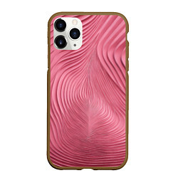 Чехол iPhone 11 Pro матовый Фантазия в малиновом, цвет: 3D-коричневый