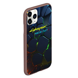 Чехол iPhone 11 Pro матовый Cyberpunk 2077 phantom liberty logo, цвет: 3D-коричневый — фото 2