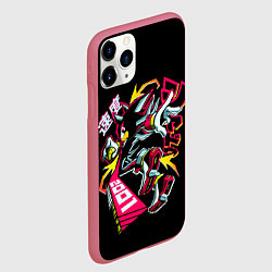 Чехол iPhone 11 Pro матовый Шэдоу - Sonic, цвет: 3D-малиновый — фото 2