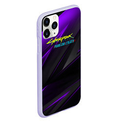 Чехол iPhone 11 Pro матовый Cyberpunk 2077 phantom liberty dark logo, цвет: 3D-светло-сиреневый — фото 2