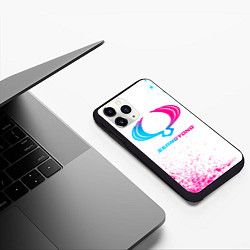 Чехол iPhone 11 Pro матовый SsangYong neon gradient style, цвет: 3D-черный — фото 2