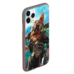 Чехол iPhone 11 Pro матовый Biomutant, цвет: 3D-коричневый — фото 2