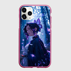 Чехол iPhone 11 Pro матовый Шинобу Кочо из Клинка, цвет: 3D-малиновый