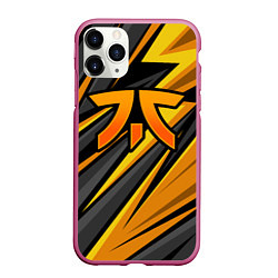 Чехол iPhone 11 Pro матовый Fnatic - киберспорт желтый, цвет: 3D-малиновый