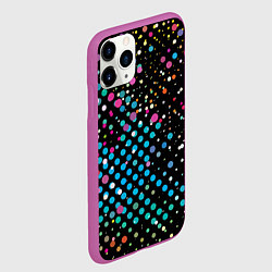 Чехол iPhone 11 Pro матовый Яркие брызги, цвет: 3D-фиолетовый — фото 2