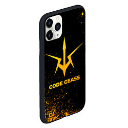 Чехол iPhone 11 Pro матовый Code Geass - gold gradient, цвет: 3D-черный — фото 2