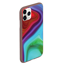 Чехол iPhone 11 Pro матовый Magic waves, цвет: 3D-коричневый — фото 2