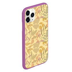 Чехол iPhone 11 Pro матовый Nature pattern, цвет: 3D-фиолетовый — фото 2