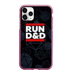 Чехол iPhone 11 Pro матовый Подземелья и драконы dnd, цвет: 3D-малиновый
