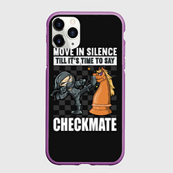 Чехол iPhone 11 Pro матовый Checkmat от ниндзя, цвет: 3D-фиолетовый