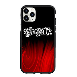 Чехол iPhone 11 Pro матовый Aerosmith red plasma, цвет: 3D-черный