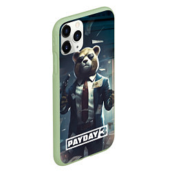 Чехол iPhone 11 Pro матовый Payday 3 bear, цвет: 3D-салатовый — фото 2