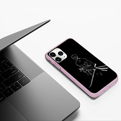 Чехол iPhone 11 Pro матовый Roronoa Zoro - One Piece, цвет: 3D-розовый — фото 2