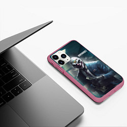 Чехол iPhone 11 Pro матовый Payday 3 mask, цвет: 3D-малиновый — фото 2