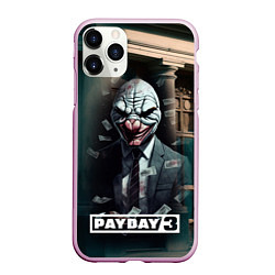 Чехол iPhone 11 Pro матовый Payday 3 mask, цвет: 3D-розовый