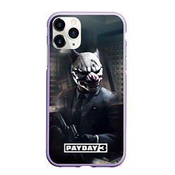 Чехол iPhone 11 Pro матовый Payday3 bulldog, цвет: 3D-светло-сиреневый