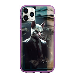 Чехол iPhone 11 Pro матовый Payday 3 cat bank, цвет: 3D-фиолетовый