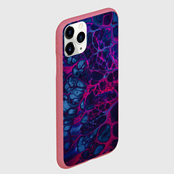 Чехол iPhone 11 Pro матовый Неоновая лава, цвет: 3D-малиновый — фото 2