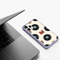 Чехол iPhone 11 Pro матовый Виниловое ретро, цвет: 3D-светло-сиреневый — фото 2