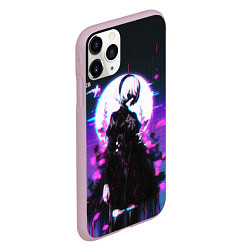 Чехол iPhone 11 Pro матовый Nier automata 2b neon, цвет: 3D-розовый — фото 2