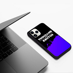 Чехол iPhone 11 Pro матовый Thousand Foot Krutch purple grunge, цвет: 3D-черный — фото 2