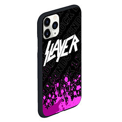 Чехол iPhone 11 Pro матовый Slayer rock legends: символ сверху, цвет: 3D-черный — фото 2