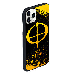 Чехол iPhone 11 Pro матовый Ozzy Osbourne - gold gradient, цвет: 3D-черный — фото 2