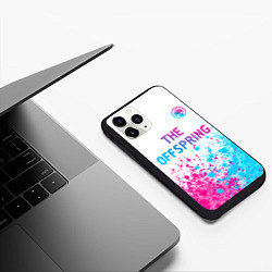 Чехол iPhone 11 Pro матовый The Offspring neon gradient style: символ сверху, цвет: 3D-черный — фото 2