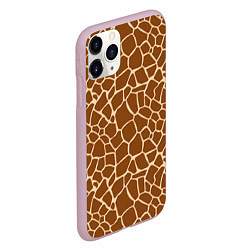 Чехол iPhone 11 Pro матовый Пятнистая шкура жирафа, цвет: 3D-розовый — фото 2