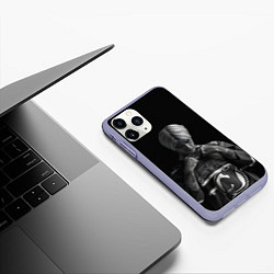 Чехол iPhone 11 Pro матовый Lil Peep in the dark, цвет: 3D-светло-сиреневый — фото 2