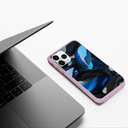 Чехол iPhone 11 Pro матовый Красивые камни текстура - нейросеть, цвет: 3D-розовый — фото 2