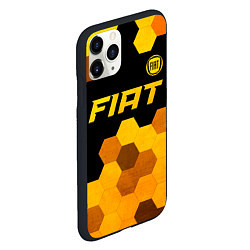 Чехол iPhone 11 Pro матовый Fiat - gold gradient: символ сверху, цвет: 3D-черный — фото 2