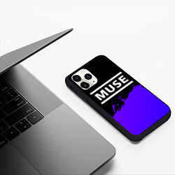 Чехол iPhone 11 Pro матовый Muse purple grunge, цвет: 3D-черный — фото 2