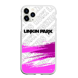 Чехол iPhone 11 Pro матовый Linkin Park rock legends: символ сверху, цвет: 3D-белый