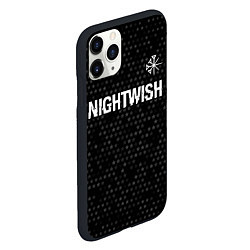 Чехол iPhone 11 Pro матовый Nightwish glitch на темном фоне: символ сверху, цвет: 3D-черный — фото 2