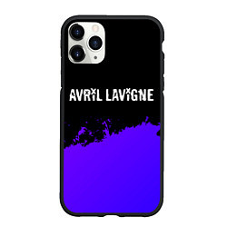 Чехол iPhone 11 Pro матовый Avril Lavigne purple grunge, цвет: 3D-черный