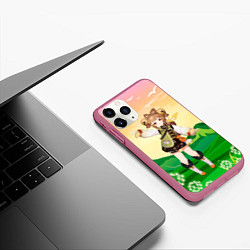 Чехол iPhone 11 Pro матовый Яо Яо Геншин, цвет: 3D-малиновый — фото 2