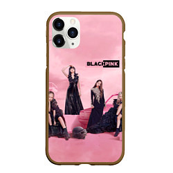 Чехол iPhone 11 Pro матовый Blackpink poster, цвет: 3D-коричневый