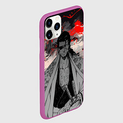 Чехол iPhone 11 Pro матовый Самурай Сюнсуй Кьёраку - Блич, цвет: 3D-фиолетовый — фото 2