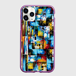 Чехол iPhone 11 Pro матовый Современная живопись, цвет: 3D-фиолетовый