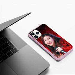 Чехол iPhone 11 Pro матовый Rose Blackpink red, цвет: 3D-розовый — фото 2