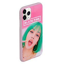 Чехол iPhone 11 Pro матовый Blackpink ice cream, цвет: 3D-розовый — фото 2