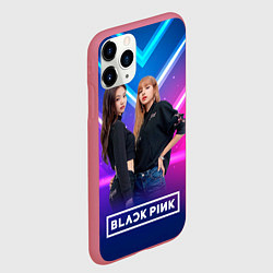 Чехол iPhone 11 Pro матовый Blackpink neon, цвет: 3D-малиновый — фото 2