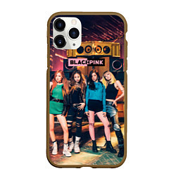 Чехол iPhone 11 Pro матовый Blackpink girls poster, цвет: 3D-коричневый