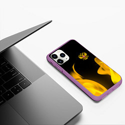 Чехол iPhone 11 Pro матовый Russian style fire, цвет: 3D-фиолетовый — фото 2